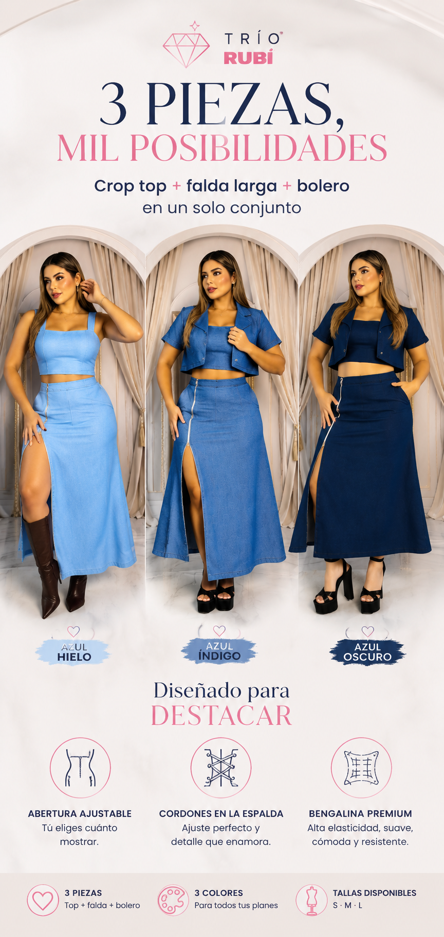 TRÍO RUBÍ™ | 3 piezas, un look increíble