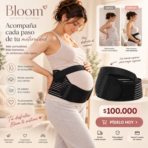 Bloom Soporte Materno: Un descanso para tu barriga - Talla Unica